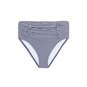 Draper James Swim Navy White Gingham NWT Lands' End High Waist Bottoms Small